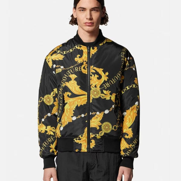 Premium Baroque Print Bomber Jacket