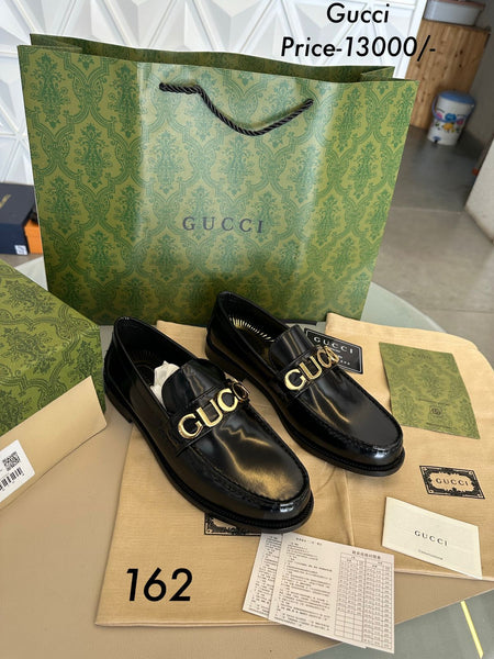 Logo-Letter Hardware Leather Shoes For Men