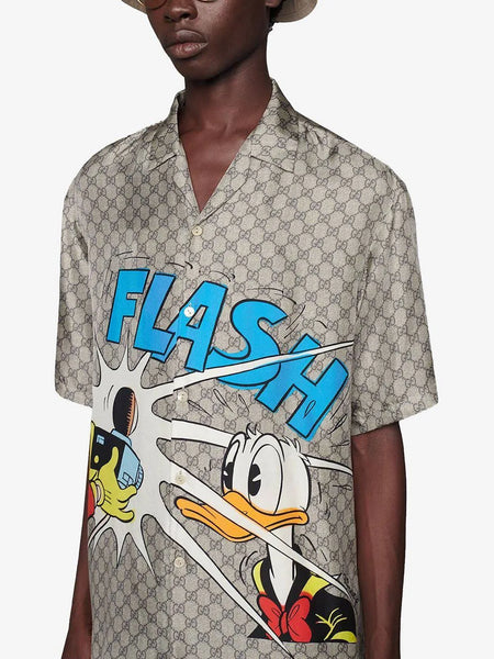 Premium Graphic-Print Silk Hawaii Shirt