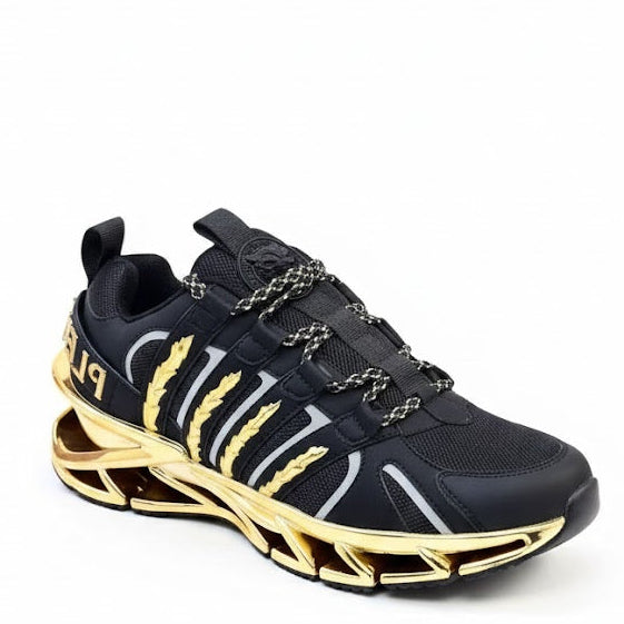 Luxury Black & Gold Men’s Sneakers Bold Designer Sports Shoes