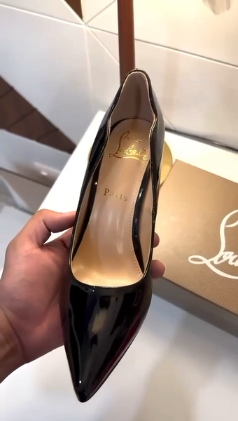 Luxury Lipchick Pump Heel Detail Leather Stiletto