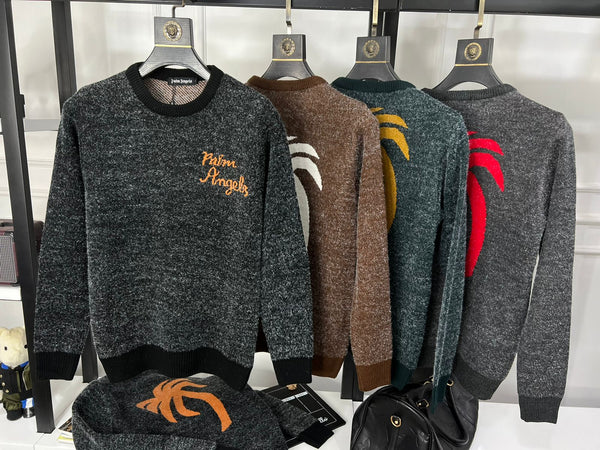 Premium Palm Tree  Knitted Pullover For Kids