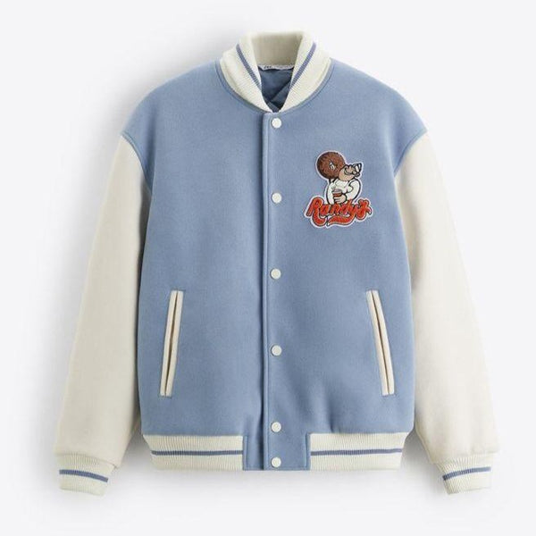 Bomber Jacket With Donut Patched