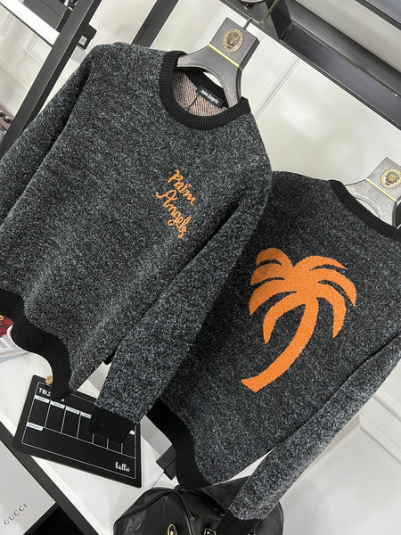 Premium Palm Tree  Knitted Pullover For Kids