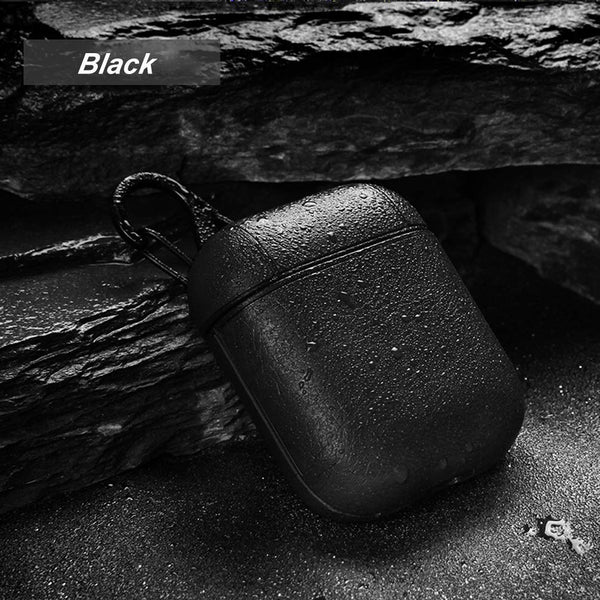 Treemoda Leather Finish Matte Shockproof Protector Case Compatible with Airpods 1 Earphone Casecover