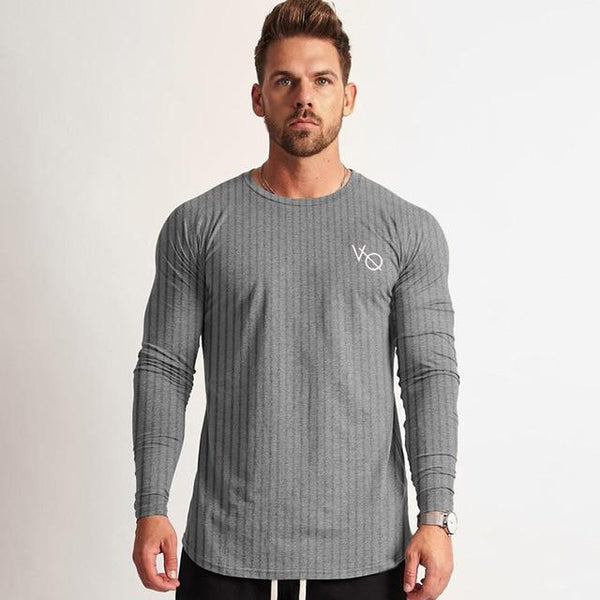 2019 New Men Running Long sleeve T-shirt Gym Fitness Training Breathable t shirt Male jogging Tee Tops Brand clothing Sportswear - Yard of Deals