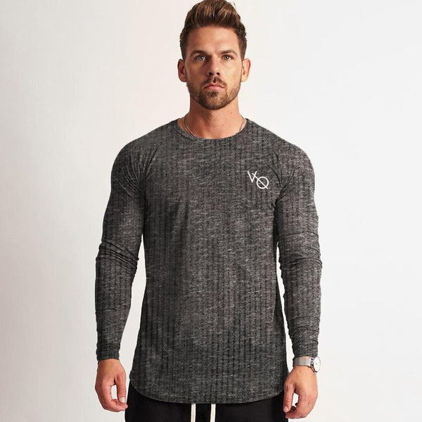 2019 New Men Running Long sleeve T-shirt Gym Fitness Training Breathable t shirt Male jogging Tee Tops Brand clothing Sportswear - Yard of Deals