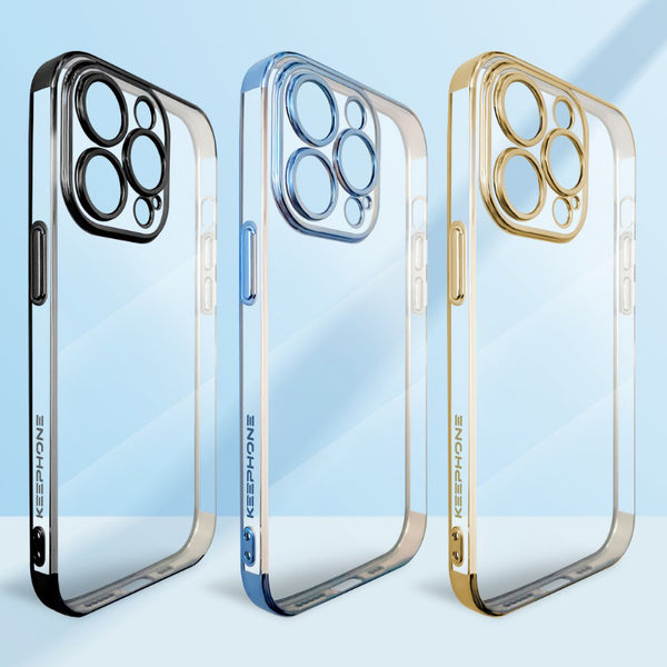 Electroplated Silicone Transparent Back Case Cover for 14 Series