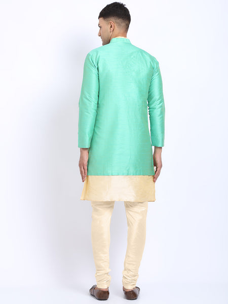 3 Pc set of Brocade Jacket with Kurta & Churidar Pajama by Treemoda