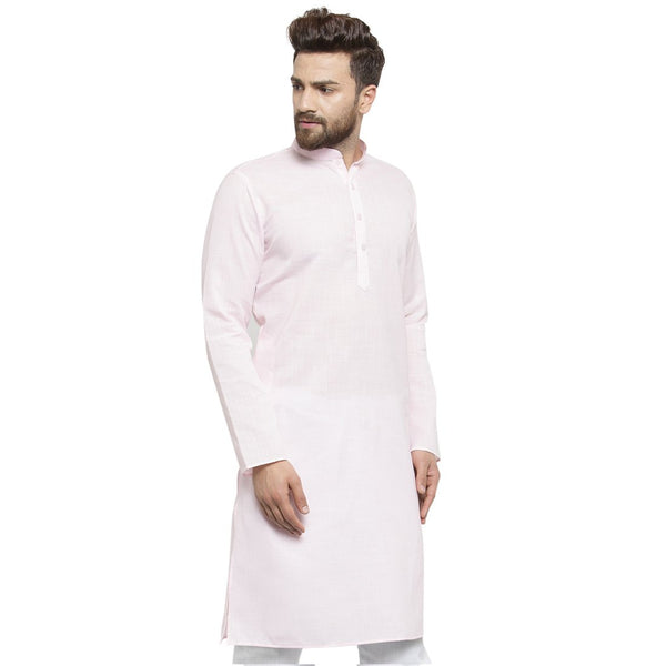 New Lenin Plain Kurta In Pink By Treemoda