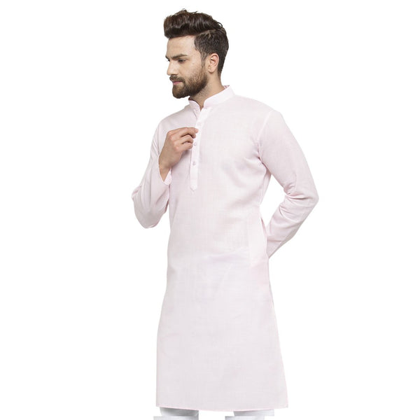 New Lenin Plain Kurta In Pink By Treemoda