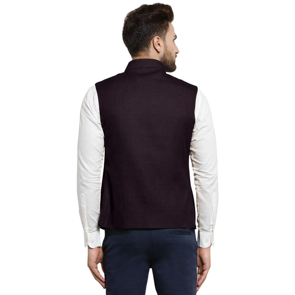 Treemoda Navy Blue Nehru jacket For Men Stylish Latest Design Suitable for Ethnic Wear/Wedding Wear/ Formal Wear/Casual Wear