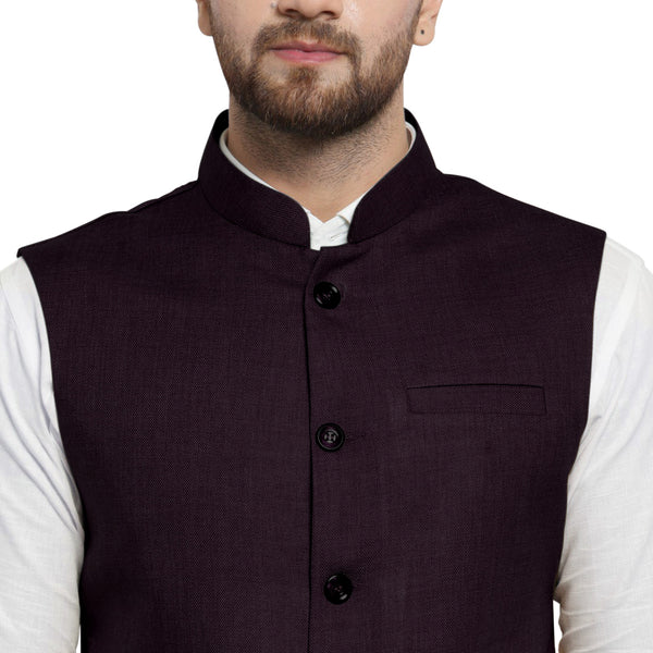 Treemoda Navy Blue Nehru jacket For Men Stylish Latest Design Suitable for Ethnic Wear/Wedding Wear/ Formal Wear/Casual Wear