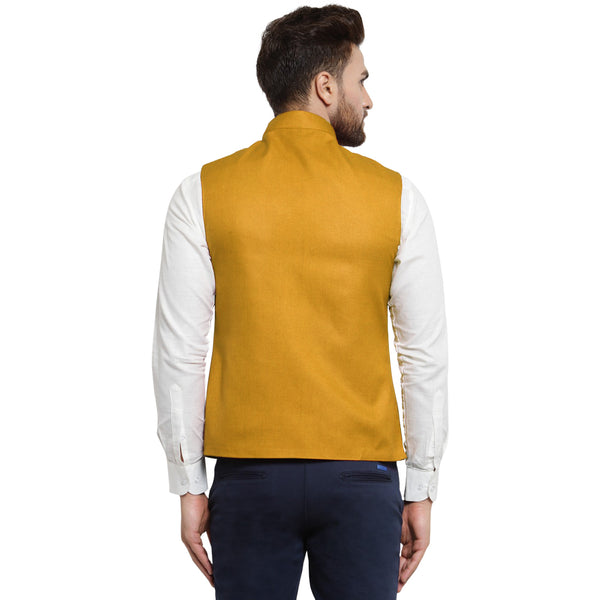 Treemoda Bronze Nehru jacket For Men Stylish Latest Design Suitable for Ethnic Wear/Wedding Wear/ Formal Wear/Casual Wear