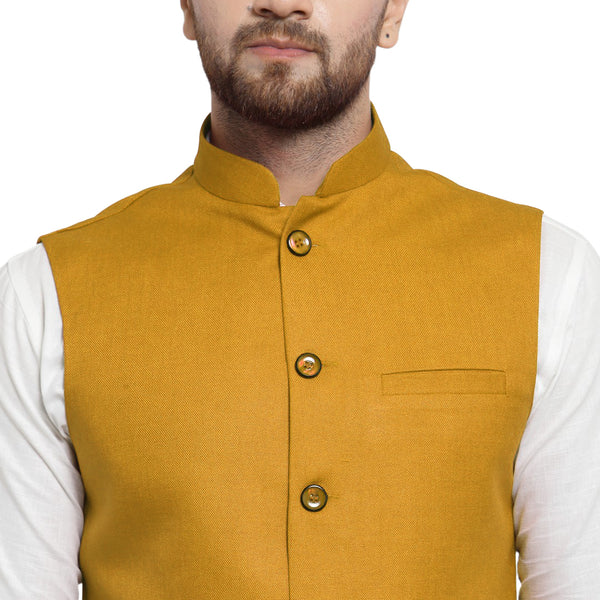 Treemoda Bronze Nehru jacket For Men Stylish Latest Design Suitable for Ethnic Wear/Wedding Wear/ Formal Wear/Casual Wear