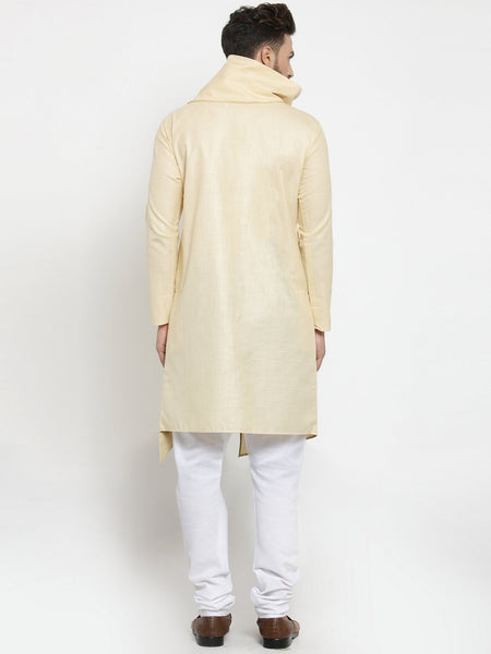 Designer Beige Kurta and Pajama Set for men by Treemoda