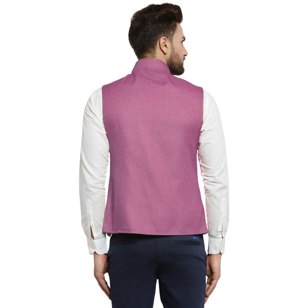 Treemoda Lavender Nehru jacket For Men Stylish Latest Design Suitable for Ethnic Wear/Wedding Wear/ Formal Wear/Casual Wear