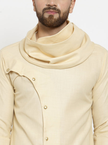 Designer Beige Kurta and Pajama Set for men by Treemoda