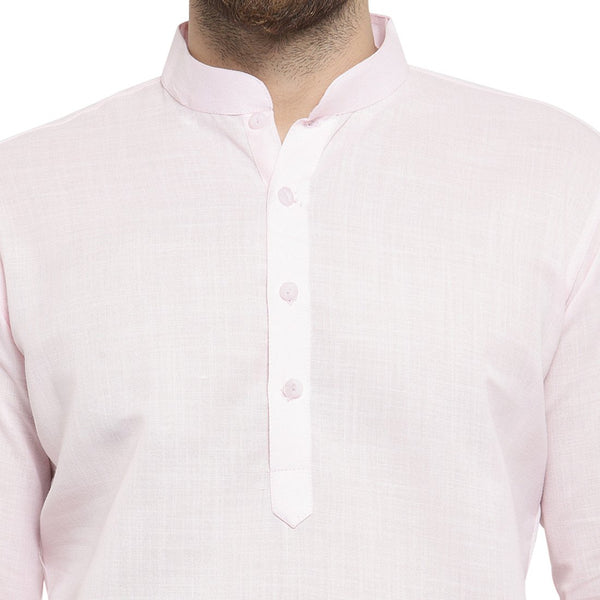 New Lenin Plain Kurta In Pink By Treemoda