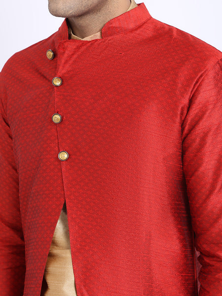 3 Pc set of Brocade Jacket with Kurta & Churidar Pajama by Treemoda