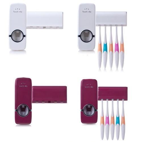 TOOTHBRUSH HOLDER WITH TOOTHPASTE DISPENSER