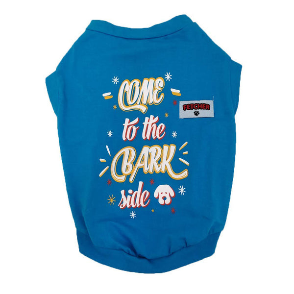 Blue 'Come To The Bark Side' Premium Dog T-Shirt for Small Breeds