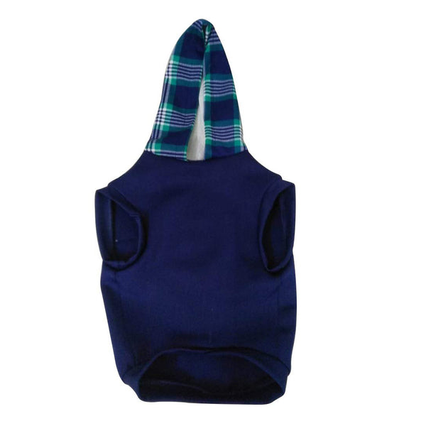 Dark-Blue 'I Woof You So Much' Dry Fit Hoodie for Small Breeds