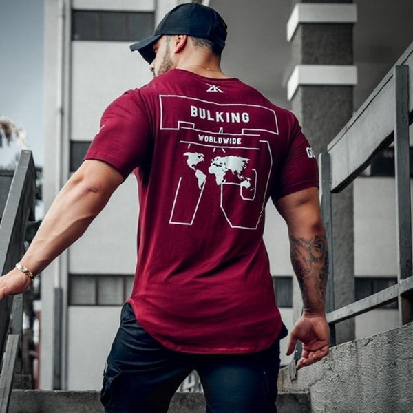 Gyms Fitness Bodybuilding Short sleeve cotton T-shirt For Men