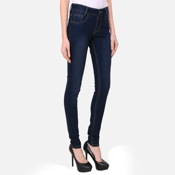 Women's Skinny Fit Mid-Rise Clean Look Clean Look Streachable Jeans