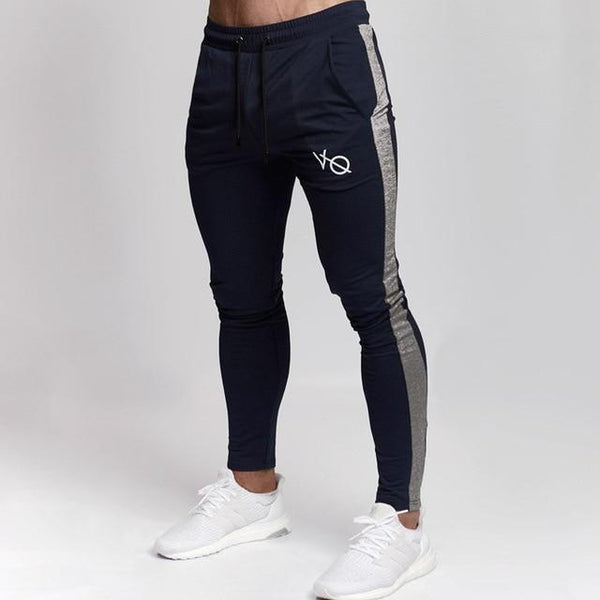 2019 New Men Brand Joggers Sweatpants Gyms Workout Fitness Cotton Trousers Male Casual Fashion Skinny Track Pants - Yard of Deals