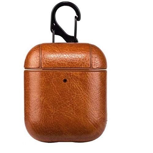 Treemoda Leather Finish Matte Shockproof Protector Case Compatible with Airpods 1 Earphone Casecover