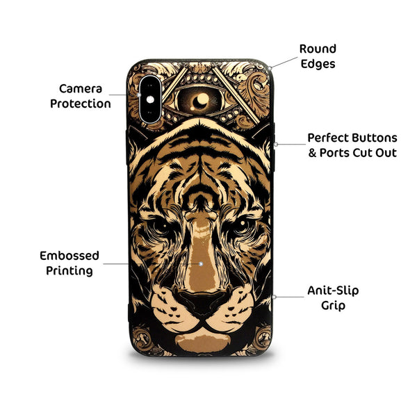 Lion Face Printed Mobile Case Cover for Apple iPhone X
