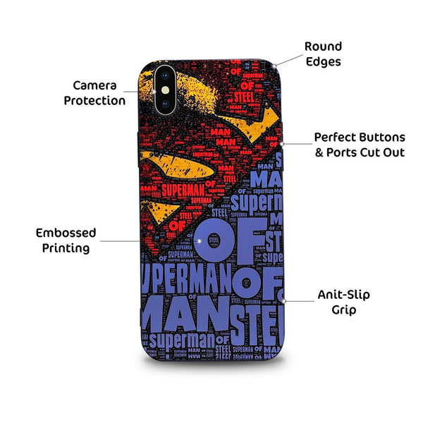 Embossed Printing Mobile Case Cover for Apple iPhone X