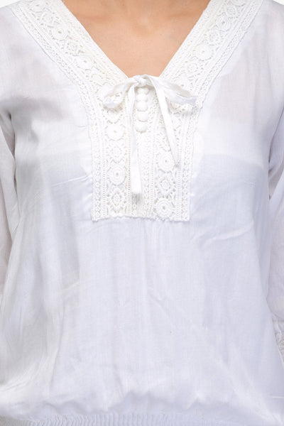 Women's casual White Wear Top