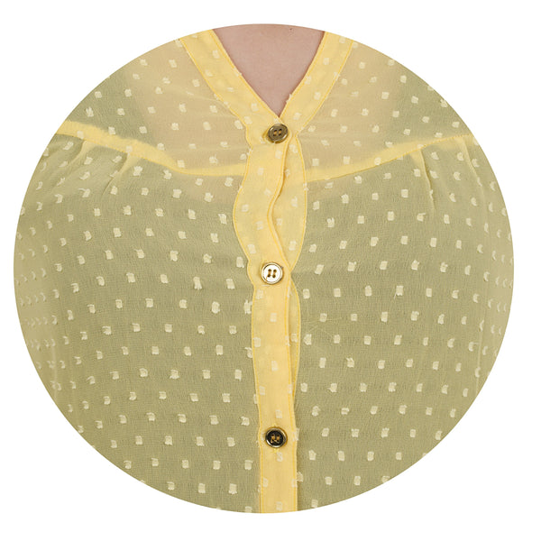 Yellow Georgette Top For Women casual top
