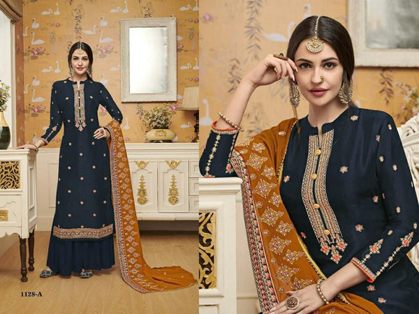 Semi-Stitched Party Wear  Plazzo Suit With Heavy Georgette Dupatta For Women