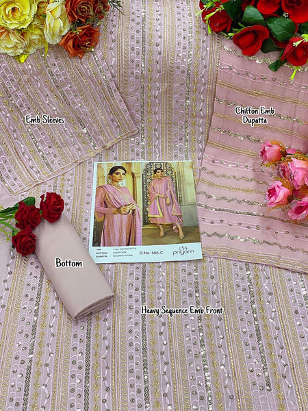 Semi-Stitched Heavy Georgette Suit With Heavy Embroidery  Work For Women.