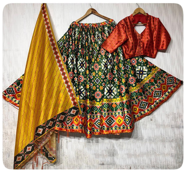 {FULLY STITCHED} BEAUTIFULL HEAVY FLUID SILK WITH CANE CANE & CANVAS LEHENGA-CHOLI