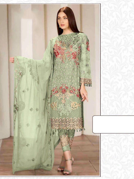 {Semi-Stitched} Beautifull Pakistani Heavy Georgette suit