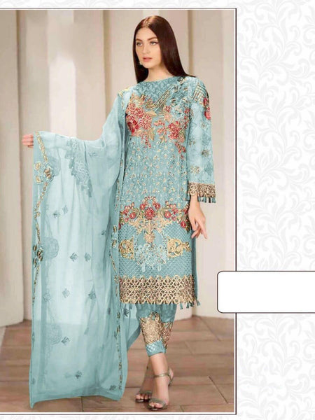 {Semi-Stitched} Beautifull Pakistani Heavy Georgette suit
