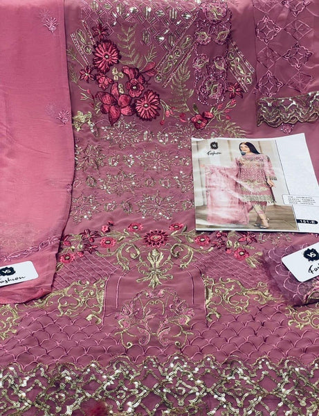 {Semi-Stitched} Beautifull Pakistani Heavy Georgette suit