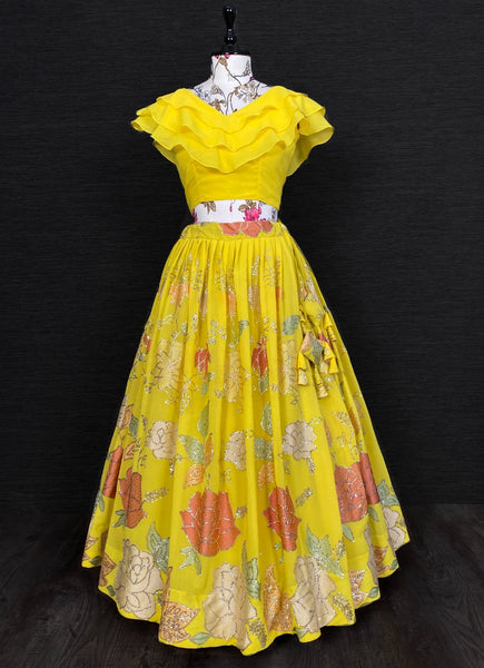 {Fully stitched} Beautifull Fancy Top with lehenga {Two Piece}