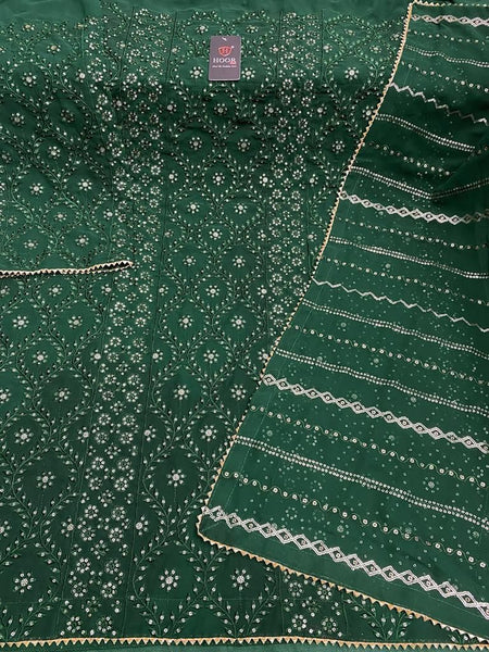 {Semi Stitched} Pakistani Beautifull Embroidery Work + Sequence Work Suit