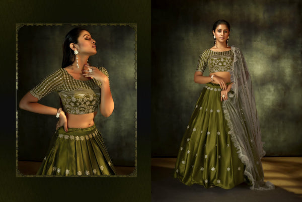 {Semi Stitched} Designer Faux Georgette with Satoon Embroidery work Suit