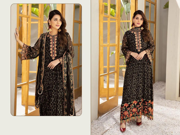 {Semi-Stitched} Heavy Beautiful Georgette Pakistani suit