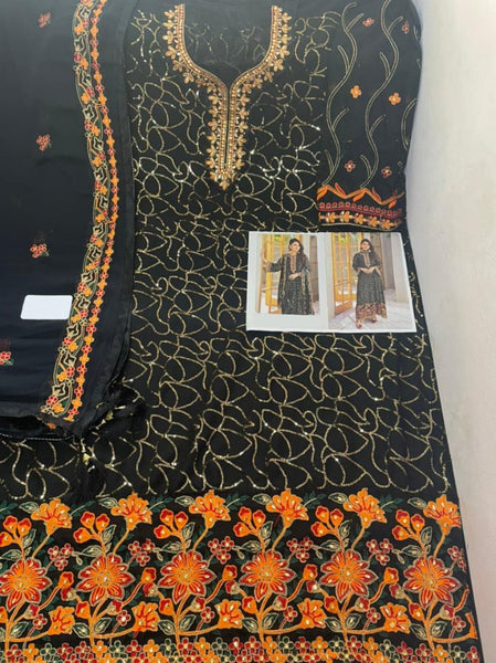 {Semi-Stitched} Heavy Beautiful Pakistani Georgette suit