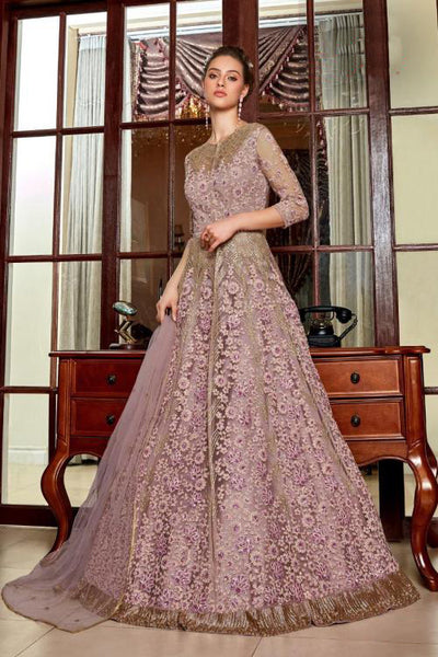 {Semi-Stitched} Heavy Beautiful Vaishnavi net, Coding, Stone Gown