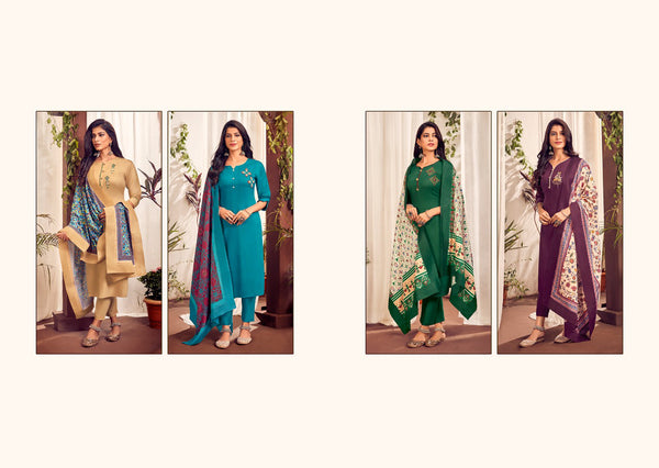 {Full-Stitched} Beautifull Heavy Jam Cotton With Handwork Suit