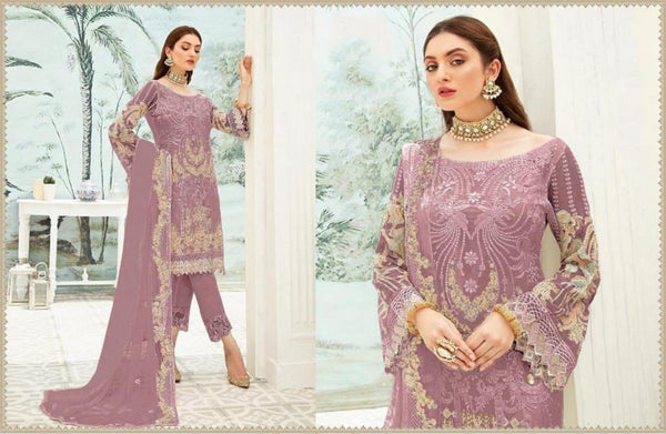 {SEMI-STITCHED} BEAUTIFULL PAKISTANI GEOGERTTE WITH NAZMEEM DUPPATA SUIT