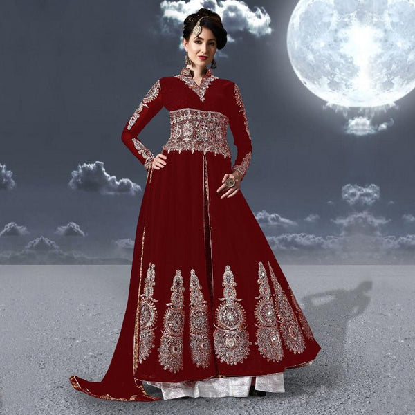 BEAUTIFULL REAL GEORGETTE WITH  HEAVY EMBROIDERY WORK